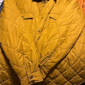 Natural Reflections Men's Quilted Puffer Jacket in Mustard
